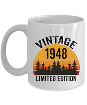 Vintage 1948 Coffee Mug 11oz Limited Edition 75 Years Old 75th Birthday Cup Gift - £11.83 GBP