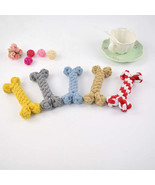 Knitted Knot Cotton Rope Bone Toy - $215.92 MXN