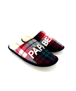 DEARFOAMS MEN PAPA BEAR MULE SLIPPERS- NAVY PLAID, SMALL (US 7-8) - £12.10 GBP