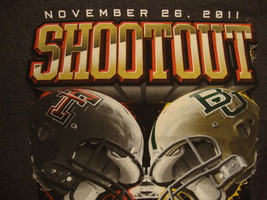 NCAA Baylor Bears Texas Tech 2011 Shootout College Football Fan Gray T S... - $16.07