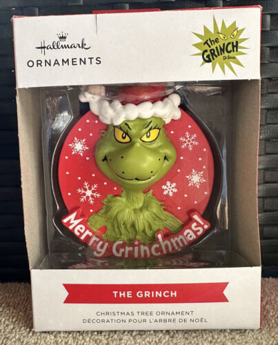 2022 Hallmark The Grinch Merry Grinchmas Christmas Ornament New Red Green 3D - £15.97 GBP
