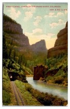 Railroad Grand River Canon First Tunnel Colorado Postcard - £37.43 GBP