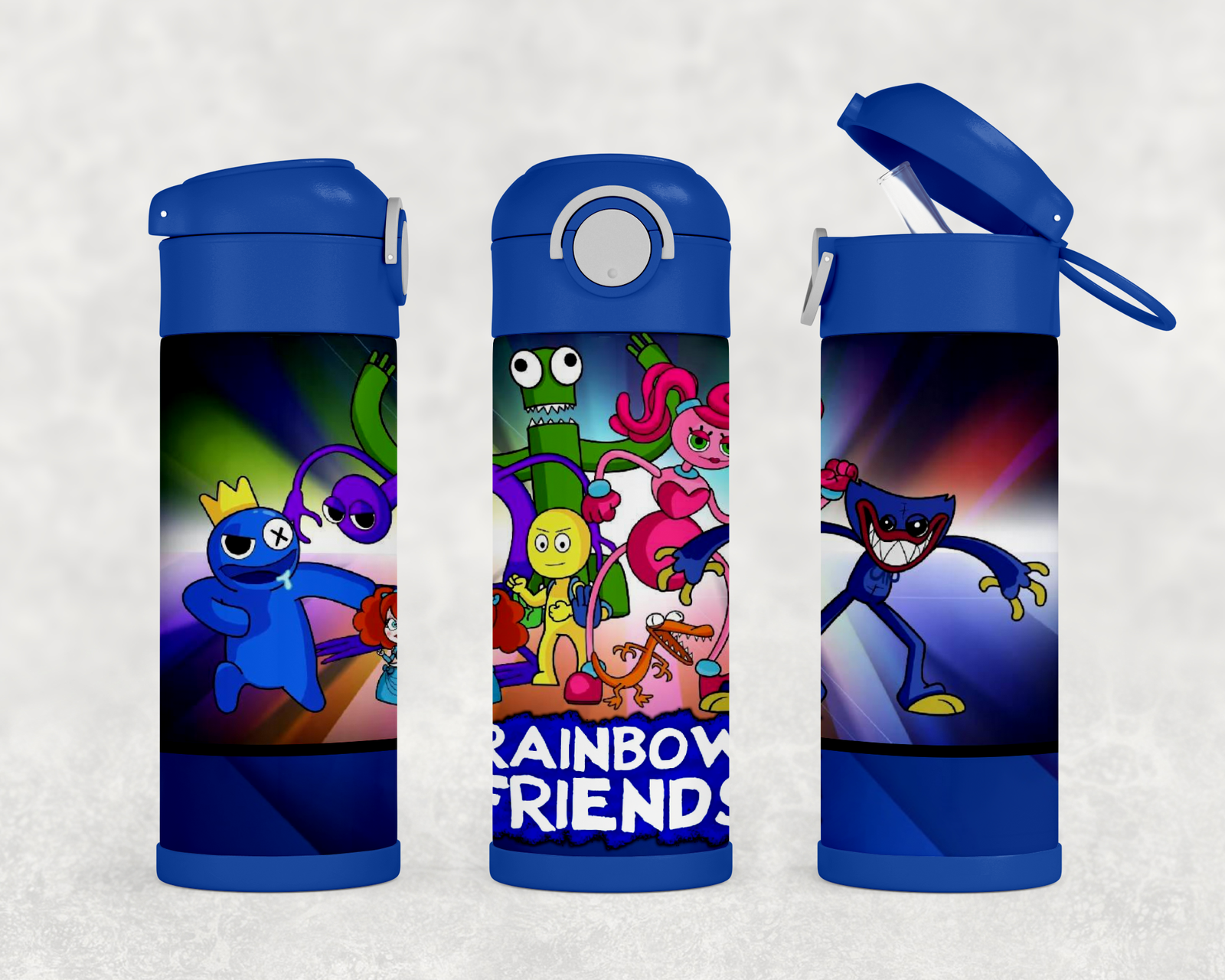 Primary image for Personalized Rainbow Friends 12oz Kids Stainless Steel Water Bottle