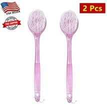 2 Pcs of 14&quot; Exfoliating Back Scrub, Shower Bath Body Brush Scrubber &amp; Massager - £9.48 GBP