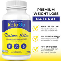 KetoGo Nature Slim Keto Diet Pills BHB Max Keto Extreme Fat Burner Weight Loss - $23.98