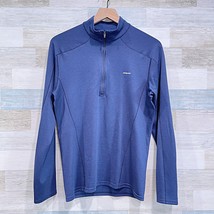 Patagonia Capilene 1/4 Zip Polartech Pullover Navy Blue Lightweight Mens... - £31.04 GBP