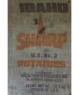 Vintage ~ Burlap Bag ~ Idaho Sharp U.S. No. 2 Potatoes ~ Burlap/Jute Sac... - $426.51 MXN