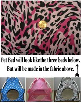 Small Pink Animal Camo Print Pup Tent Pet Bed for Cats and Dogs or Any Small Pet - £27.91 GBP