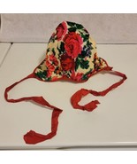 Vintage Child&#39;s Costume Floral Folk Art Swedish Bonnet Hat 1950s Ribbon ... - $89.09 CAD