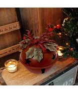 Christmas Jingle Bell Decoration Rustic Red Jingle Bell Hanging Christma... - £11.68 GBP+