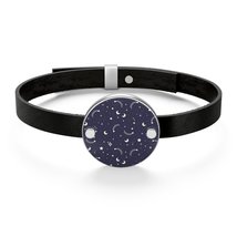Spacy Galaxy Trend Color 2020 Model 4 Evening Blue Leather Bracelet - £24.51 GBP