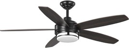 54&quot; Indoor/Outdoor Five-Blade Black Ceiling Fan From The Albin Collection. - £561.45 GBP