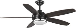 54&quot; Indoor/Outdoor Five-Blade Black Ceiling Fan From The Albin Collection. - £535.77 GBP