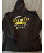 John Deere Hoodie Men&#39;s XL Black Graphic Print Sweater Hooded Pullover W... - $24.27 CAD