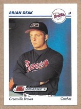 1991 Line Drive AA #206 Brian Deak Greenville Braves - £1.47 GBP