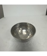 Ihi hammered 4.5” metal brass silver bowl made in India nice shape - £7.00 GBP