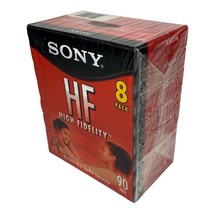 Sony HF High Fidelity Blank Audio Cassette Tapes 90 Min 8 Pack New Sealed - £11.26 GBP