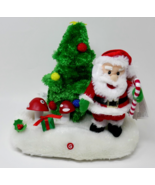 Gemmy Hot Cocoa Carolers Animated Singing Santa with Mushrooms WORKS - $178.90 CAD