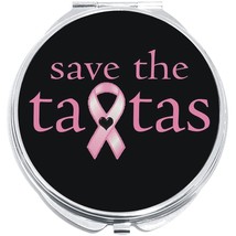 Save The Tatas Compact with Mirrors - Perfect for your Pocket or Purse - $11.76