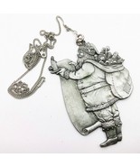 Santa With List White Swan Pewter Necklace Ornament ~ 1992 ~ NIB - $362.92 MXN