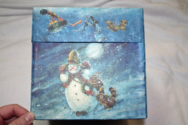 Lang NWOT Blue Snowman Decorative Storage Gift Box, Bob&#39;s Boxes, Jolly Snowman - $29.99