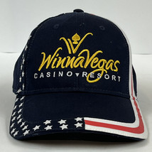 WinnaVegas Casino Resort Navy Blue Stars &amp; Stripes Adjustable Hat Cap - £6.16 GBP