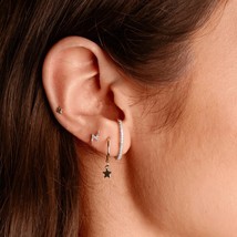 2018 simple lovely girl's earring gift fine 925 silver long cz bar skinny bar cl - £16.38 GBP