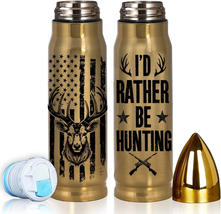Hunting Gifts for Men - Hunting Bullet Tumbler American Flag 17Oz Tumblers with  - £27.96 GBP