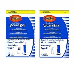 EnviroCare 12 Riccar &amp; Simplicity Type F Canister Vacuum Cleaner Bag Rep... - £16.87 GBP