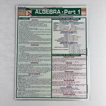 BarCharts QuickStudy Algebra Part 1 Laminated Study Guide Reference Card - £7.72 GBP