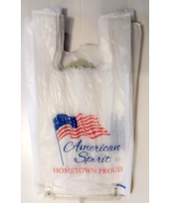 Plastic T Shirt Grocery Bag LOT 50 American Spirit Flag Hometown Proud S... - $16.31 CAD