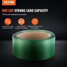 VEVOR Packaging Polyester PET Strapping Roll 0.63&quot; x 0.03&quot; x 1000&#39; Bandi... - $53.45