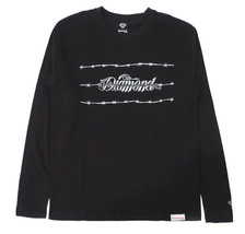 &quot;Diamond Supply Co. Barbed Wire Graphic Long Sleeve Black T-Shirt&quot; - £19.44 GBP