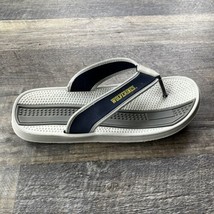 Michigan Wolverines Flip Flop Sandals Men&#39;s Size 11 Gray Blue Lightweigh... - £17.40 GBP