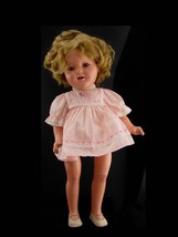 Antique composition Shirley Temple Doll - vintage jointed doll - open mouth - cl - £98.29 GBP