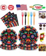 Vibrant 100PCS Mexican Fiesta Party Supplies Set for 25 Guests - Perfect... - $664.49 MXN