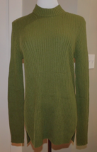 Hugo Boss Sz M Fulieta Sweater Wool Cashmere High Neck Top Dk Green $248!! NEW! - £52.60 GBP