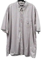 NAUTICA  Shirt Mens Large Green Plaid 80&#39;s Two Ply Cotton Long Sleeve Co... - £18.23 GBP