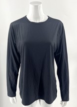 Cuddl Duds Climate Right Top Size XL Gray Black Striped Long Sleeve Shirt Womens - $20.79