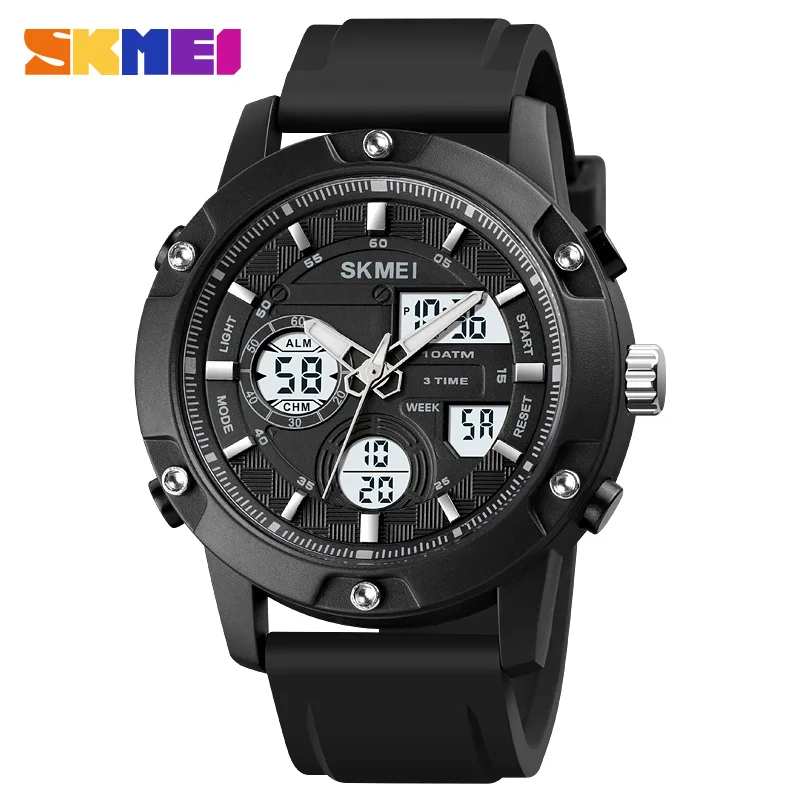 Watch  Watch Mens  Men  Fashion 100M Waterproof Swim  Stopwatch Men Watch 3 Time - £47.52 GBP