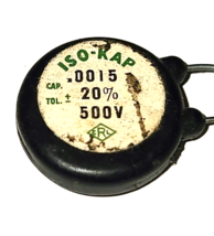 1500pf ISO-CAP 500v CRC Capacitor 1500 pf / 500 v .0015 - $3.34