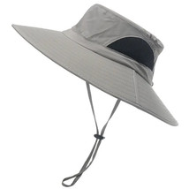 Men&#39;s Light Gray UV-Proof Breathable Fishing Bucket Hat - £10.17 GBP