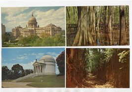 8 Deep South Postcards Vicksburg Natchez Jackson Windsor Beauvoir Auburn  - $17.82