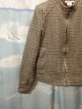 Michael Kors 100% Lana Wool Suit Jacket Long Sleeves Zipper Front Sz 12 - £13.99 GBP