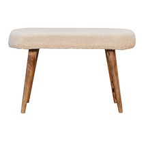 Artisan Furniture Boucle Cream Nordic Bench - £155.69 GBP