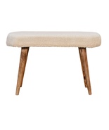 Artisan Furniture Boucle Cream Nordic Bench - £155.15 GBP