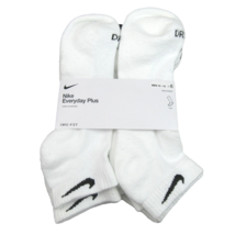 Nike Everyday Plus Low Cut Socks 6 Pack Men&#39;s Size XL 12-15 White NEW SX7042-100 - $28.19