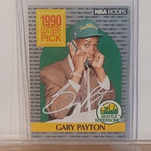Gary Payton Seattle Supersonics Autographed signed Card RC COA NBA - £28.38 GBP