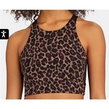 Varley Sherman Leopard Print Longline Racerback Sports Bra Size XS Mob Wife - £9.81 GBP