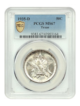 1935-D 50C Texas PCGS MS67 - £671.66 GBP